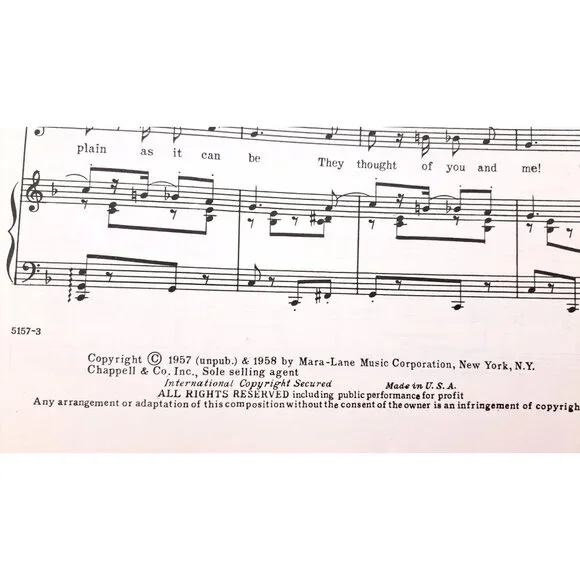 Vintage The Night They Invented Champagne Sheet Music Gigi 1958 Lerner Musical - Picture 3 of 3